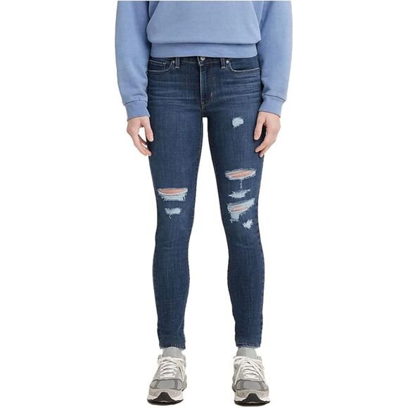 Levi's Women's 711‎ Super Skinny Jeans, Distressed Size 34 NWT - Picture 1 of 3